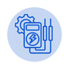 Symbol für Fahrzeugelektrik und Fahrzeugelektronik